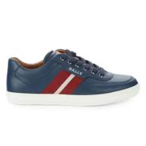 Bally Men Oriano Men'sBlue Atlantic Leather Sneaker